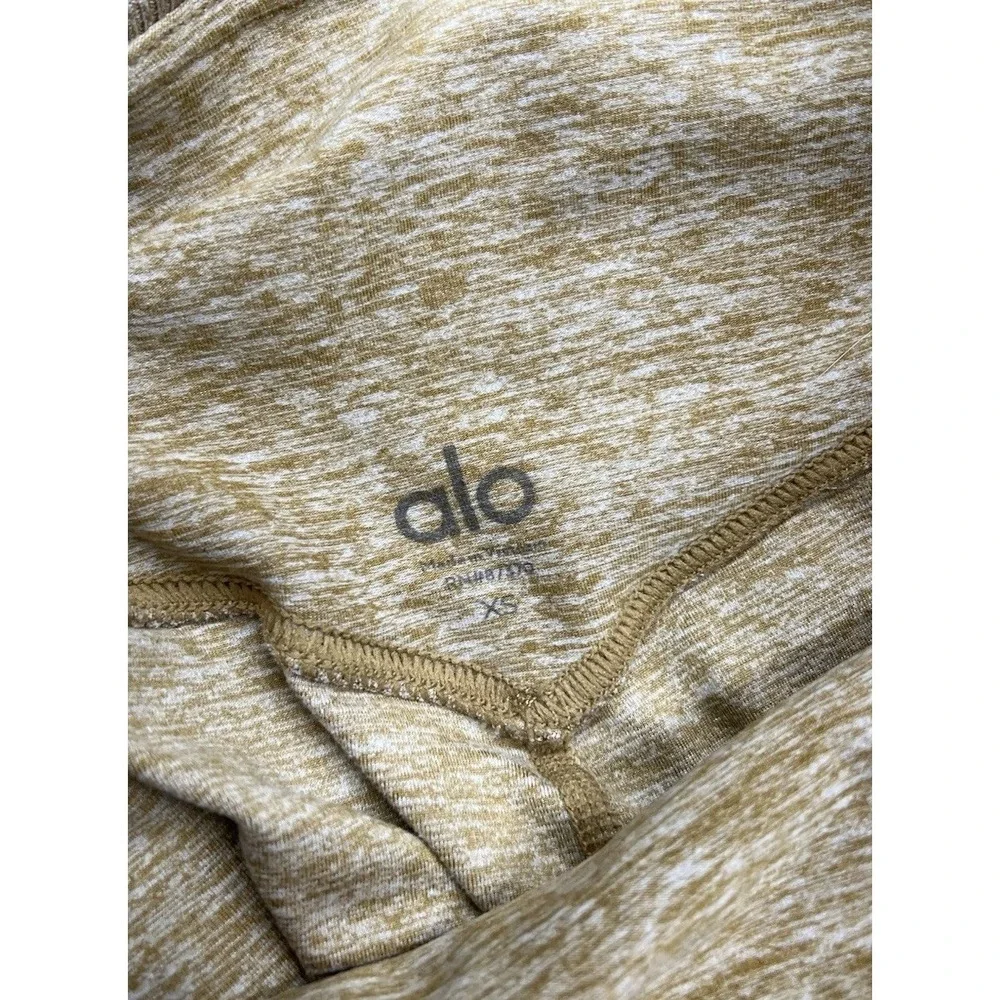 Alo Yoga Alosoft Lounge Legging Heather Gold Ribbed / Women's XS